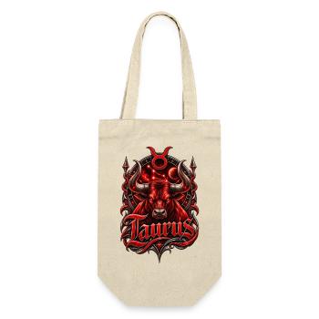 Crimson Taurus Constellation Emblem - Gift Bag for Bottles - nature - Front