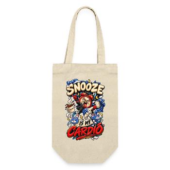 Snooze Is My Cardio Frecher Wecker Punk Spruch - Gift Bag for Bottles - nature - Front