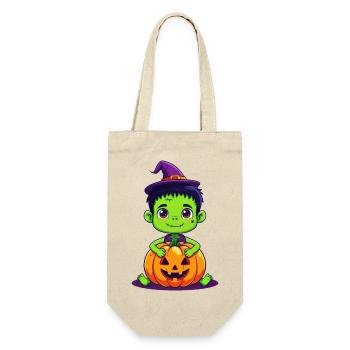 Halloween-Kind - Geschenkbeutel für Flaschen - Natur - Vorne