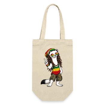Hermine-Reggae - Geschenkbeutel für Flaschen - Natur - Vorne