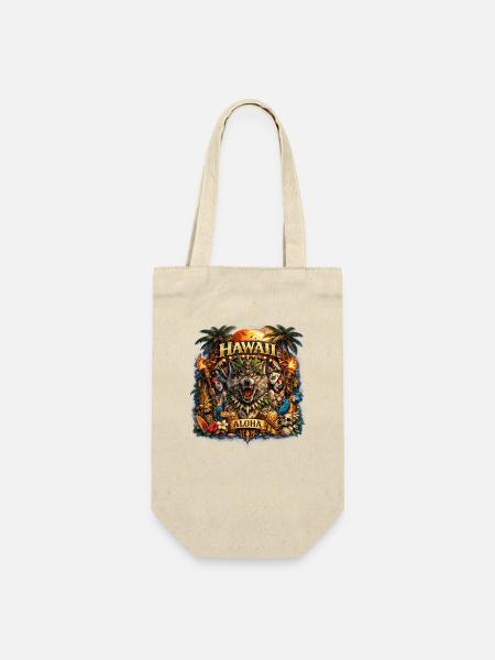 GRNDWLF Hawai Edition - Geschenkbeutel für Flaschen - Natur