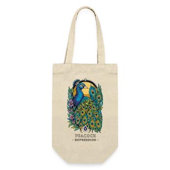 PEACOCK TOTEM Ausdruck - Geschenkbeutel für Flaschen - Natur - Vorne
