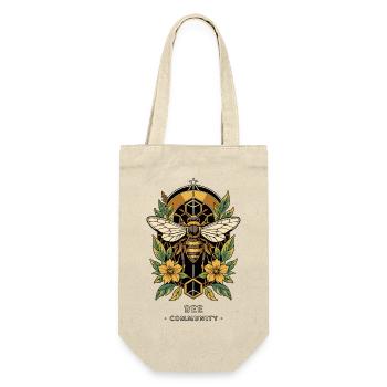 TOTEM BEE Gemeinschaft - Geschenkbeutel für Flaschen - Natur - Vorne
