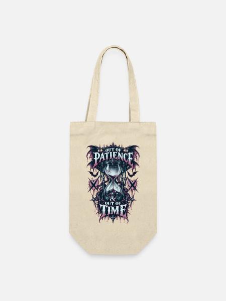 Aus Geduld Wird Zeit Gothic - Geschenkbeutel für Flaschen - Natur