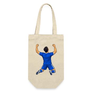 Fußball-Torfeier - Geschenkbeutel für Flaschen - Natur - Vorne