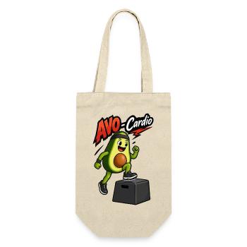 Avocado Cardio Training - Geschenkbeutel für Flaschen - Natur - Vorne