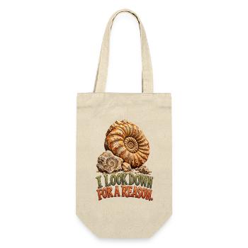 Fossiljagd-Ammoniten-Humor - Geschenkbeutel für Flaschen - Natur - Vorne