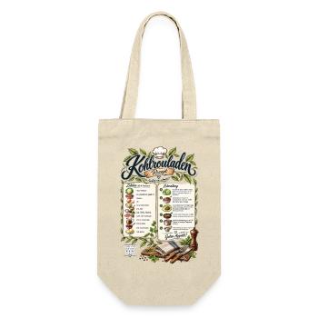 Kohlrouladen Rezept T-Shirt Design - Geschenkbeutel für Flaschen - Natur - Vorne
