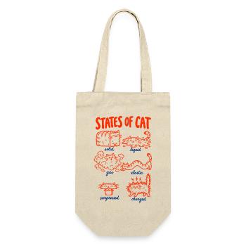 Katzenphysik – Zustände der Katze - Geschenkbeutel für Flaschen - Natur - Vorne