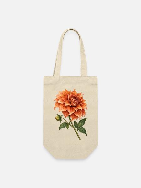 Kupfer-Dahlia am Ende des Sommers - Geschenkbeutel für Flaschen - Natur