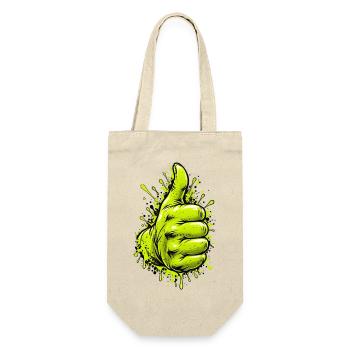 Neon Grüner Daumen Graffiti - Geschenkbeutel für Flaschen - Natur - Vorne