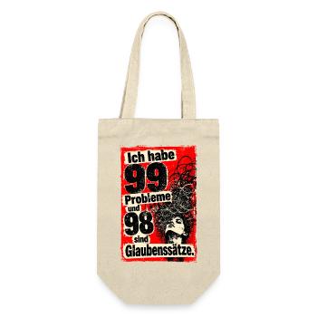 Ich habe 99 Probleme und 98 sind Glaubenssätze. - Geschenkbeutel für Flaschen - Natur - Vorne