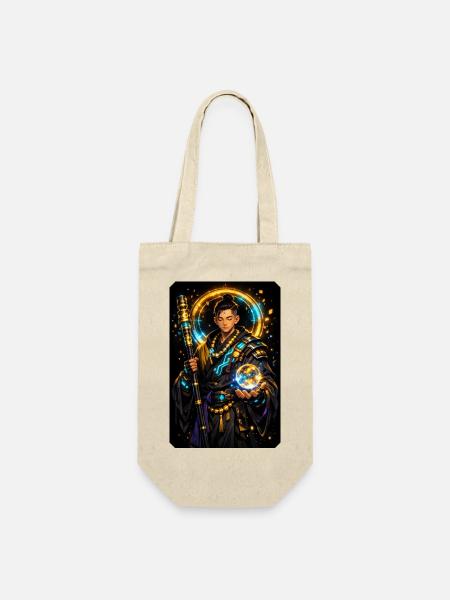 Himmlischer Mönch in Neon Arcana - Geschenkbeutel für Flaschen - Natur