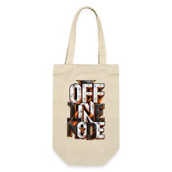 Offline Mode – Digital Detox Spruch - Geschenkbeutel für Flaschen - Natur - Vorne