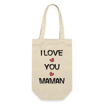 BONNE FÊTE MAMAN. MAMAN. FÊTE DES MÈRES. JE T'AIME - Sac à bouteille - nature - Devant