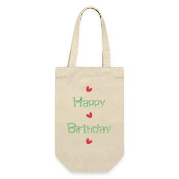 HAPPY BIRTHDAY. JOYEUX ANNIVERSAIRE. ANNIVERSAIRE. - Sac à bouteille - nature - Devant