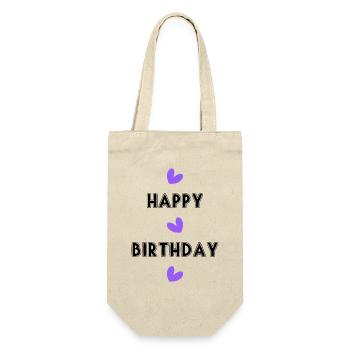 ALLES GUTE ZUM GEBURTSTAG!. ALLES GUTE ZUM GEBURTSTAG!. JAHRESTAG. - Geschenkbeutel für Flaschen - Natur - Vorne