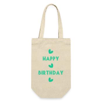 JAHRESTAG. ALLES GUTE ZUM GEBURTSTAG!. ALLES GUTE ZUM GEBURTSTAG!. - Geschenkbeutel für Flaschen - Natur - Vorne