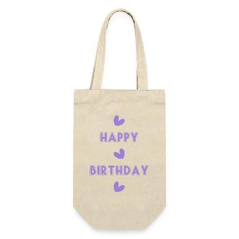 ALLES GUTE ZUM GEBURTSTAG!. ALLES GUTE ZUM GEBURTSTAG!. JAHRESTAG. - Geschenkbeutel für Flaschen - Natur - Vorne