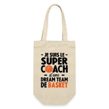 Je Suis Le Super Coach D'une Dream Team De Basket - Sac à bouteille - nature - Devant