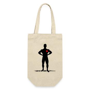 Fitness Bodybuilding Gewichtheben Kugelhantel - Geschenkbeutel für Flaschen - Natur - Vorne