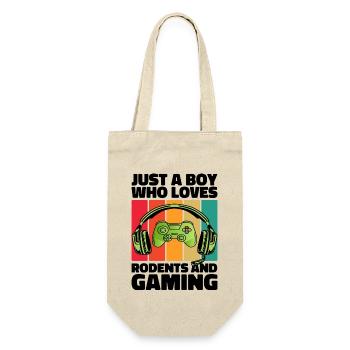 Gamer und Nagetiere: Videospiele und agile Abenteuer - Geschenkbeutel für Flaschen - Natur - Vorne
