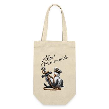 Ahoy Warnemünde ! Drôle de mouette avec ancre - Sac à bouteille - nature - Devant