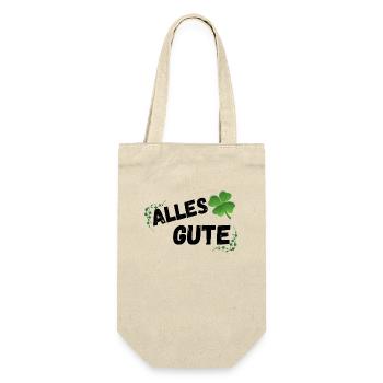Alles Gute - Geschenkbeutel für Flaschen - Natur - Vorne