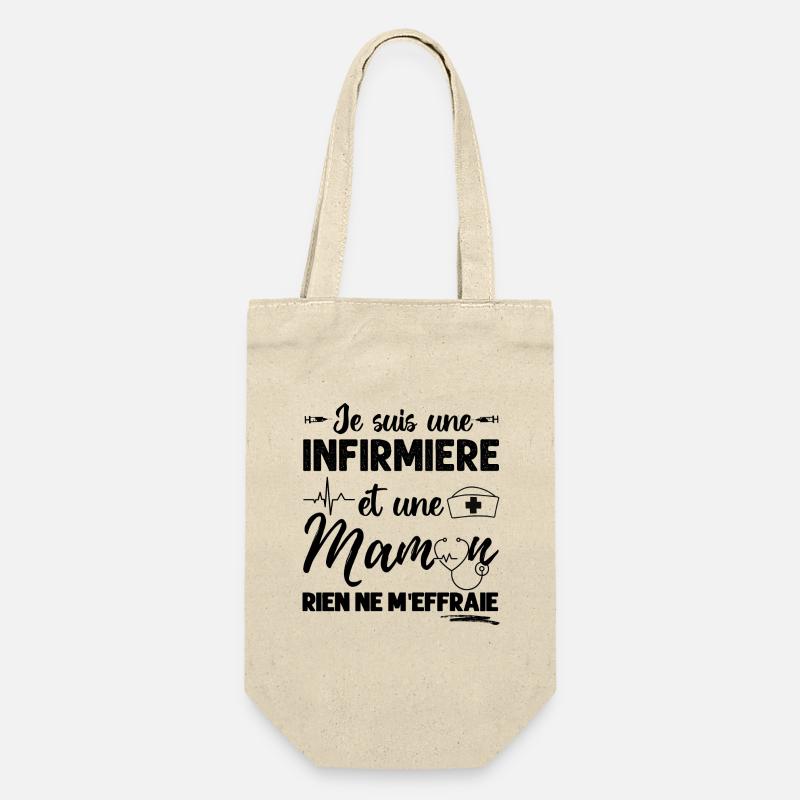 Infirmière et maman cadeau pour mère infirmiere - Sac à bouteille - nature