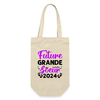 Future grande soeur 2024 bientôt grande soeur - Sac à bouteille - nature - Devant