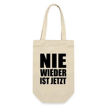 Nie wieder ist jetzt - Geschenkbeutel für Flaschen - Natur - Vorne