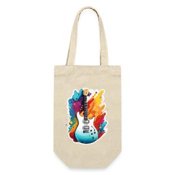Rock n roll / Guitare / Musique / Instrument - Sac à bouteille - nature - Devant