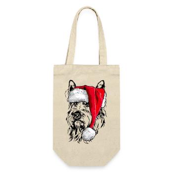 Santa BERGER PICARD Christmas Dogs Wilsigns - Gift Bag for Bottles - nature - Front