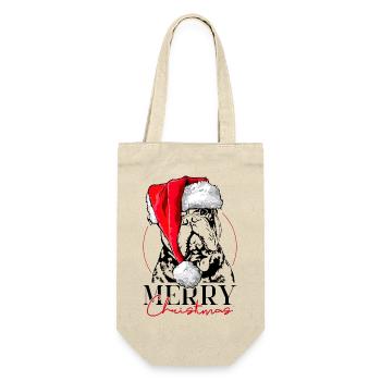 Père Noël VIEUX BOULEDOGUE ANGLAIS Joyeux Noël Wilsigns - Sac à bouteille - nature - Devant