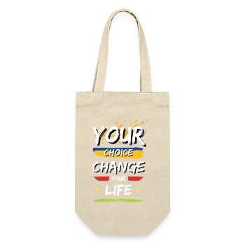 Your Choice, Change Your Life - Gift Bag for Bottles - nature - Front