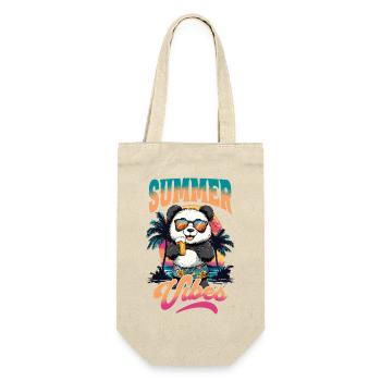 Summer Panda Bear Beer Beach Sea Palm Trees Party - Gift Bag for Bottles - nature - Front