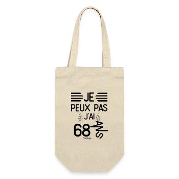 Je Peux Pas J Ai 68 Ans cadeau d anniversaire - Sac à bouteille - nature - Devant