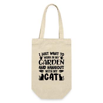 Ich will nur Arbeit In Meinem Garten Und Abhängen Mit Meinen Katzen - Geschenkbeutel für Flaschen - Natur - Vorne