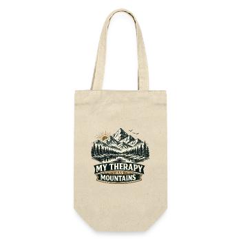 My Therapy Has Mountains | Hiking Design - Geschenkbeutel für Flaschen - Natur - Vorne