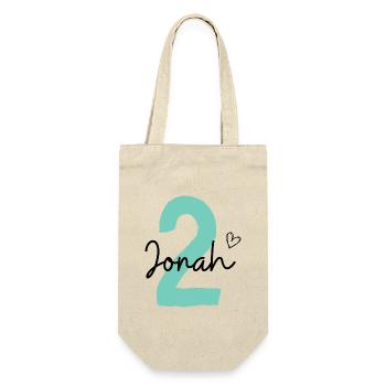 Jonah 2 - Geschenkbeutel für Flaschen - Natur - Vorne