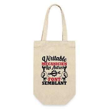 Véritable mécanicien les autres font semblant - Sac à bouteille - nature - Devant