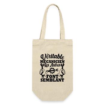 Véritable mécanicien les autres font semblant - Sac à bouteille - nature - Devant