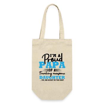 Ich bin stolz darauf, der Vater eines großartigen Mädchens zu sein - Geschenkbeutel für Flaschen - Natur - Vorne