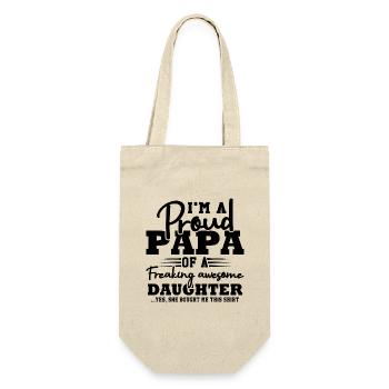 Je suis fier d'être le papa d'une fille géniale - Sac à bouteille - nature - Devant