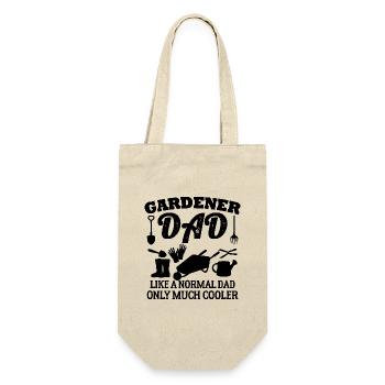 Gärtner Vater wie ein normaler Vater nur viel - Geschenkbeutel für Flaschen - Natur - Vorne
