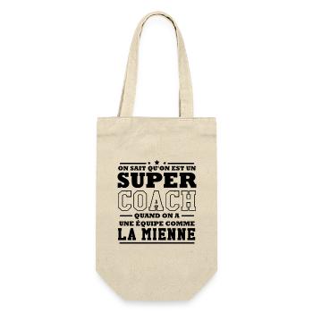 On sait qu'on est un super coach - Sac à bouteille - nature - Devant