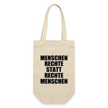 menschenrechte statt rechte menschen - Geschenkbeutel für Flaschen - Natur - Vorne