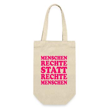 menschenrechte statt rechte menschen - Geschenkbeutel für Flaschen - Natur - Vorne