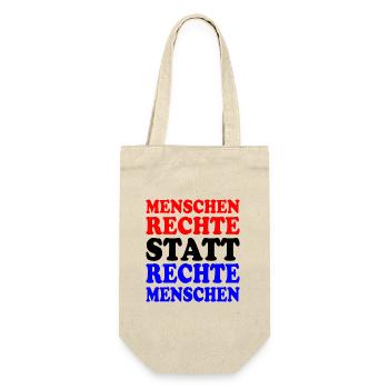 menschenrechte statt rechte menschen - Geschenkbeutel für Flaschen - Natur - Vorne