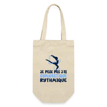 Ich kann nicht Ich habe Vintage Rhythmic Gym Frau - Geschenkbeutel für Flaschen - Natur - Vorne